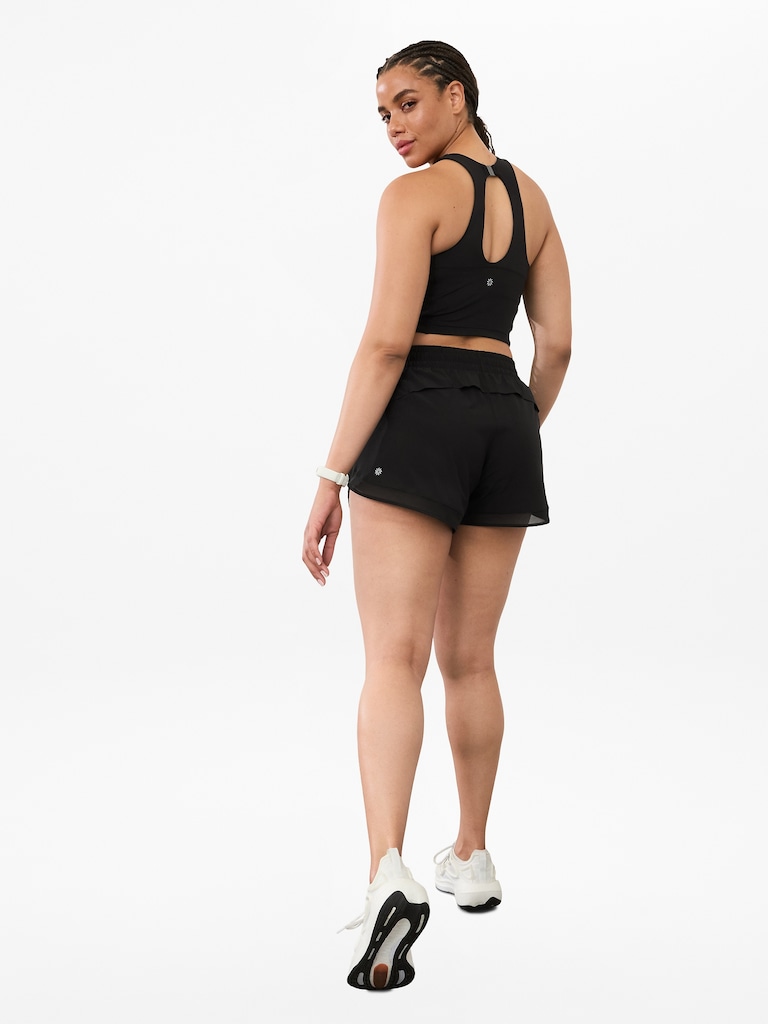 Mesh Racer Run Mid Rise 4 Short